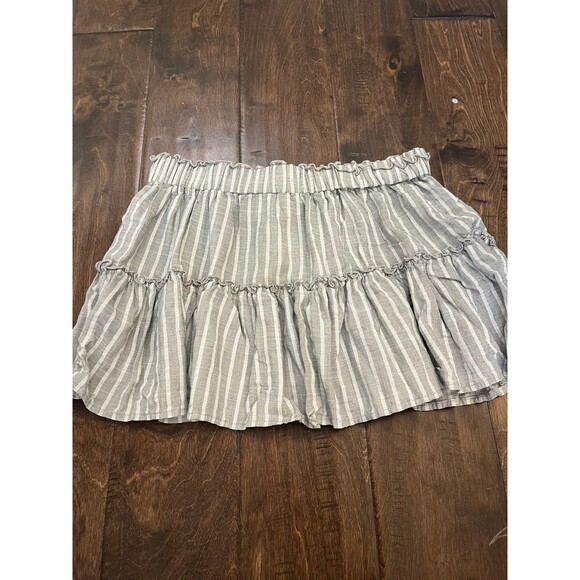 Eberjey Amalfi Stripe Ellie Skirt in Faded Black & White size Medium - Picture 2 of 8